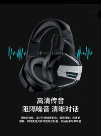 Wired Gaming Headset with Noise-Cancelling Microphone for PC, Laptop, and Type-C Devices
