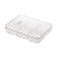 Refrigerator Food Storage Containers with Dividers for Meal Prep and Freezer Organization