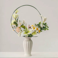 European Style Ceramic Rose Flower Vase for Living Room Dining Table Decor