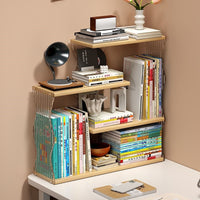 Acrylic Desktop Shelf Organizer Multi-layer Storage Rack for Dorm Office Desk