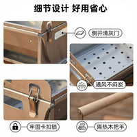 Portable Stainless Steel Flip BBQ Grill for Outdoor Camping and Picnics