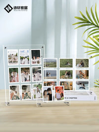 Acrylic Photo Frame Display Board for Instax Mini 3-inch Photos with Stand