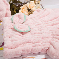 YODOXIUI Bowknot Mushroom Quick Dry Hair Towel Wrap