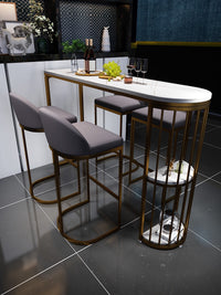 Nordic Slate Bar Table Dining Table with Chairs for Home Kitchen Living Room