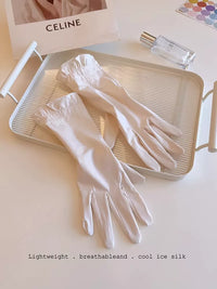 Women's UV Protection Gloves, Lightweight Breathable Ice Silk, for Driving & Outdoor Activities