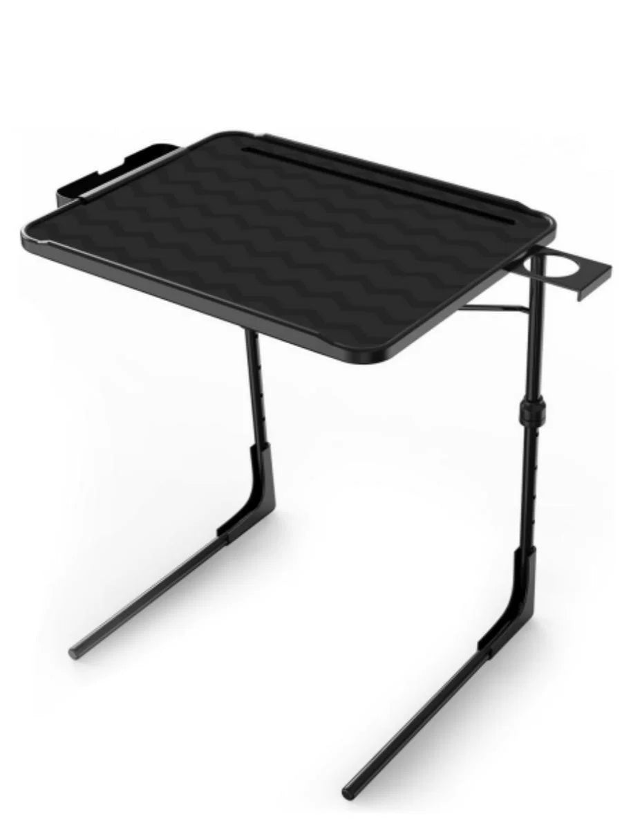 Portable Folding Bedside Table with Height Adjustment, Plastic Study Desk for Laptops and Tablets, Outdoor Use