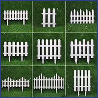 Decorative White Garden Fence Panels for Lawn and Yard Edging