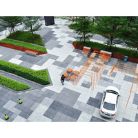 Lychee Surface Outdoor PC Paver Stone for Garden and Municipal Landscaping, Sesame Grey/White/Maple Red/Light Grey