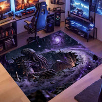 Gaming Room Crystal Velvet Floor Mat for Living Room Bedroom Gaming Chair