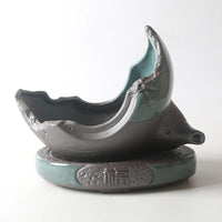 Ceramic Ge Kiln Chinese Zen Style Succulent Planter Pot with Drainage