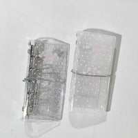 Transparent Rose Dot Mini Binder Notebook M5 for Journaling and Photo Storage