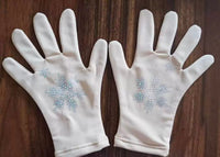 Zhuobao Figure Skating Rhinestone Gloves with Fleece Lining for Warmth