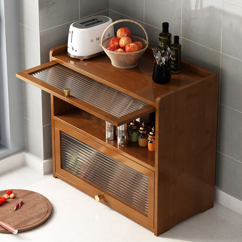 Modern Minimalist Wine Cabinet Sideboard with Flip-Top Storage for Living Room
