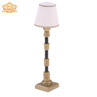 Miniature Retro Metal Dollhouse Table Lamp for Home Decor