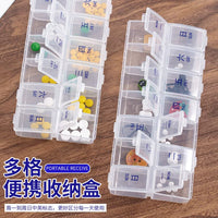 Portable 7-Day Pill Organizer with Pill Cutter, Large Capacity Weekly Medicine Box for Travel