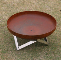 Outdoor Camping Wood Burning Fire Pit with Stand for Patio & Events