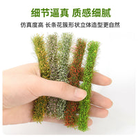 Miniature Simulation Flower Cluster Fence Model for DIY Sand Table Scenery