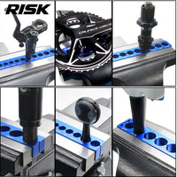 RISK Bicycle Vise Clamp Tool for Bottom Bracket Hub Fork Shock Absorber Repair and Maintenance