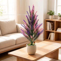 Artificial Lavender Foxtail Pine Spike Plants for Home Garden Decor