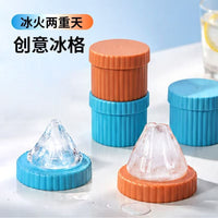 Creative Silicone Ice Cube Molds for Summer Drinks - Mountain and Volcano Shapes