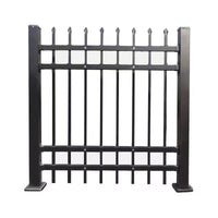 Zinc Steel Fence Panel for Outdoor Walls, Villas, Schools, and Factories - Blue and White