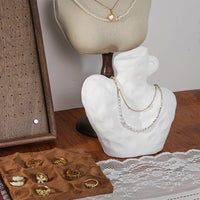 Plaster Goddess Shoulder Necklace Display Stand Jewelry Art Ornament Showcase Prop