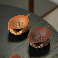 Yixing Zisha Clay Leaf Tea Strainer Filter Separator for Kung Fu Tea Ceremony