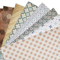 Dollhouse Miniature Self-Adhesive Wallpaper Background Stickers for 1:12 and 1:8 Scale