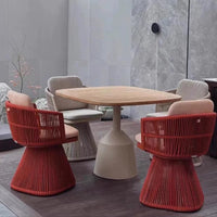 Outdoor Patio Leisure Table and Chair Set for Villa Hotel Terrace Garden, Rotatable Single Chair Three-Piece Set
