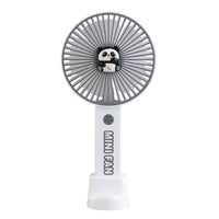 Cartoon Handheld Mini Fan USB Rechargeable Portable Desk Fan with Night Light and Phone Holder