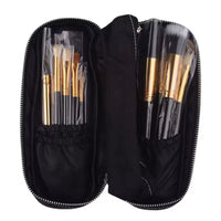 Portable Makeup Brush Set with Storage Bag - Eyeshadow, Powder, Blush, Concealer, Eyebrow Brushes