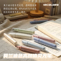 Aesthetic Chisel Tip Highlighter Set Quick-Dry for Journaling, Notes, and Art