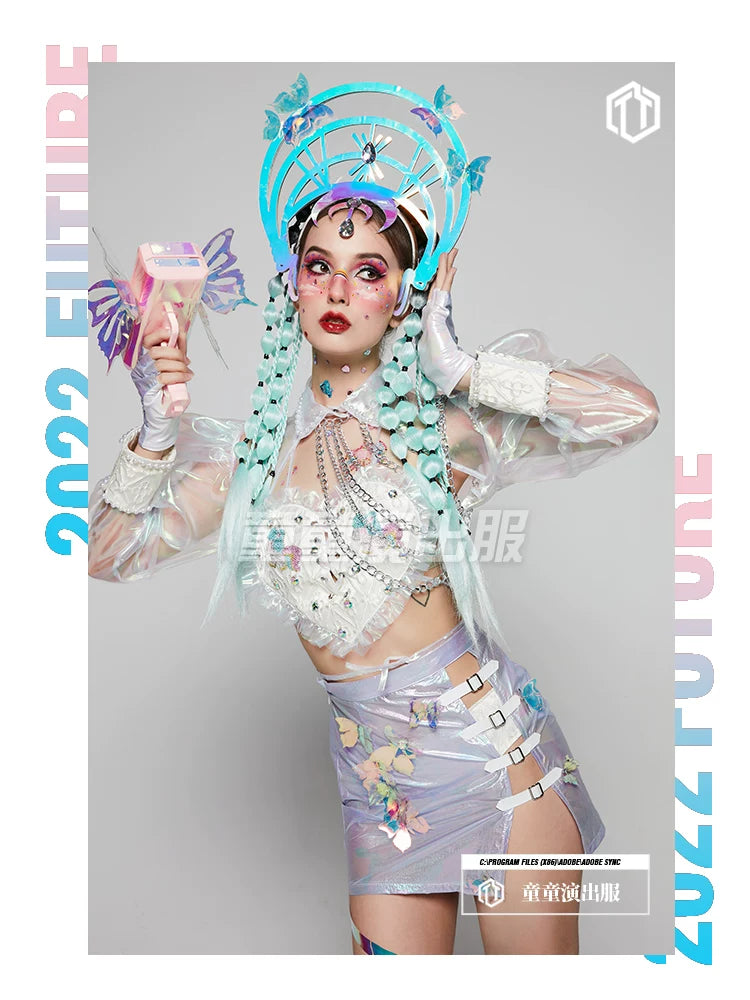 Butterfly Theme Gogo Dance Costume for Stage Performance & Party