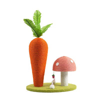 Carrot Cat Scratching Post with Sisal Rope, Vertical Cat Scratcher Toy for Pet Cats