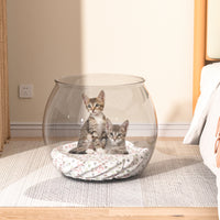 Plastic Cat Bed Four Seasons Universal Pet Nest Space Capsule Design Easy Clean Semi-Enclosed Cat House