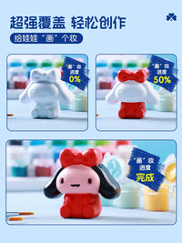 Acrylic Paint Set for Kids DIY Crafts, Waterproof Pigments for Plaster Dolls, Clay, Glass, Fabric, and Number Painting