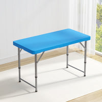 Portable Height-Adjustable Folding Table for Outdoor Camping and Home Use