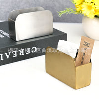 Stainless Steel Square Tissue Box Holder for Dining Tables and Counters