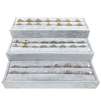 Velvet Jewelry Display Tray Ring Bracelet Holder Stand for Retail Store