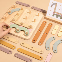 Kids' Geometric Shape Puzzle Pegboard Toy for Early Education