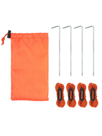 Tent Pegs and Guy Ropes Kit for Outdoor Camping and Canopy Fixing