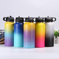Stainless Steel Vacuum Insulated Water Bottle with Handle or Straw Lid, Large Capacity for Outdoor Sports and Travel