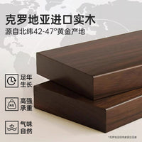 Solid Wood Wall Shelf Floating Wall-Mounted Storage Shelf for Living Room, Books, and Decor