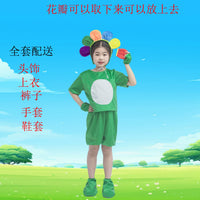 Kids' Rainbow Flower Story Play Costume Set for Stage Performances