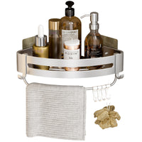 Bathroom Shower Caddy Wall Mounted Corner Storage Organizer Shelf No-Drill