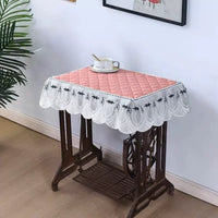Vintage Sewing Machine Dust Cover Mat, Rectangular Fabric Protector for Home Sewing Machines