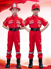 Kids' Firefighter Costume Set for Role Play and Performances