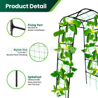 Coated Steel Pipe Trellis for Climbing Plants, Gourd, Pumpkin, Eggplant, Cucumber, Grape Support