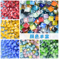 1200-Piece Colorful Crystal Glass Mosaic Tiles for DIY Kids' Art & Craft Projects