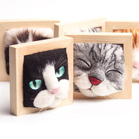 DIY Wool Felt Needle Felting Animal Head Craft Kit for Beginners
